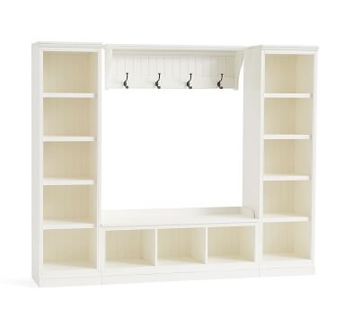 Aubrey 4-Piece Entryway Set with Bookcases, Dutch White - Image 1