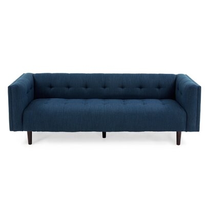 Baja Mid-Century Modern Fabric Upholstered Tufted 3 Seater Sofa - Image 0