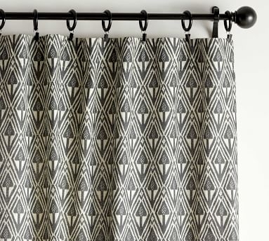 Mitzi Print Curtain, Charcoal Multi, 96 x 50" - Image 2