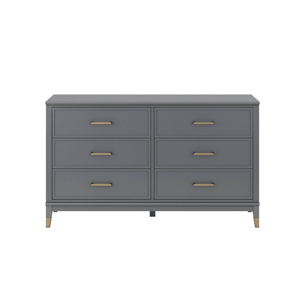Westerleigh 6 Drawer Dresser Gray - CosmoLiving by Cosmo - Image 0