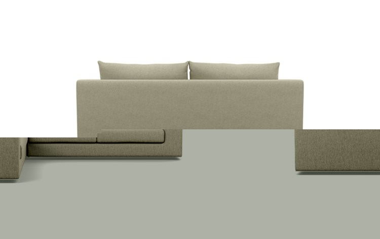 Walters Corner Sectional with Beige Wheat Fabric - Image 2
