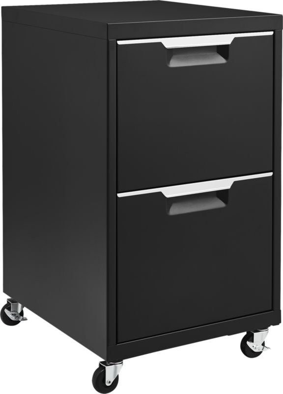 TPS Black 2-Drawer Filing Cabinet - Image 3
