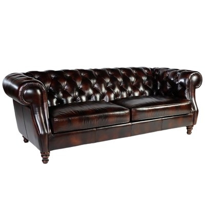 Suter Leather Chesterfield Sofa - Image 0