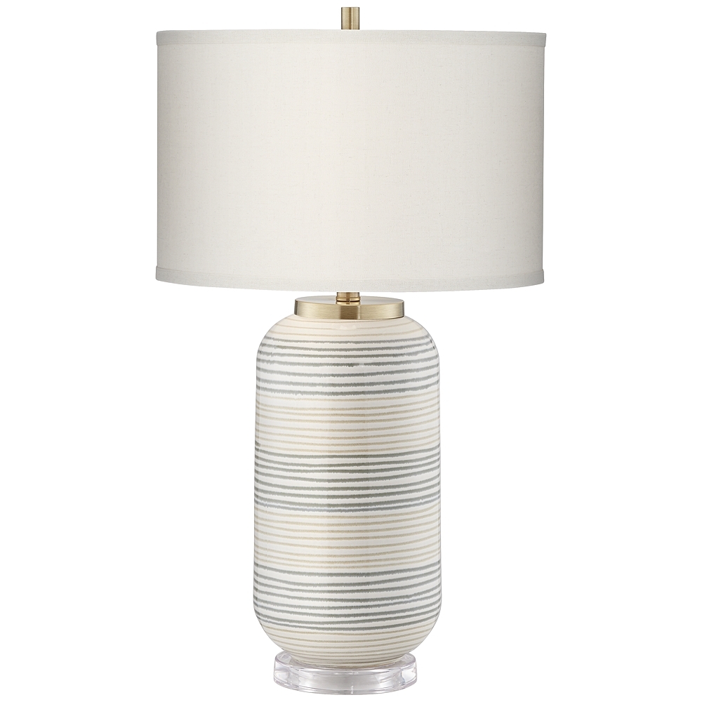 Striped Adler Multi-Color Ceramic Table Lamp - Image 0