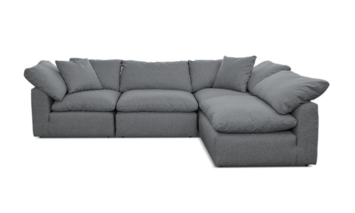 Gray Bryant Mid Century Modern L-Sectional (4 piece) - Synergy Pewter - Image 1