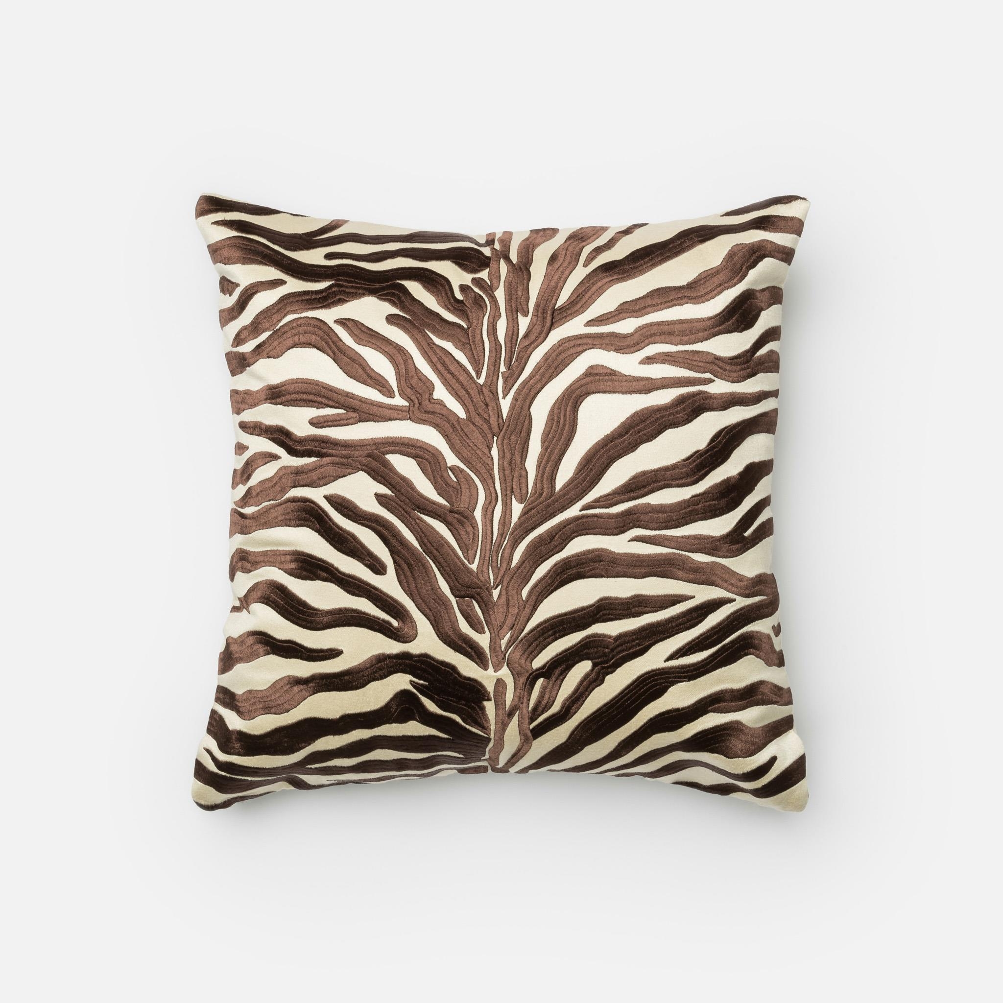 PILLOWS - BROWN - 18" X 18" Cover w/Down - Image 0