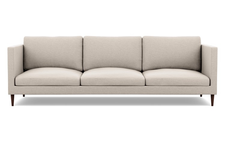 Oliver Sofa with Beige Linen Fabric and Oiled Walnut legs - Image 0