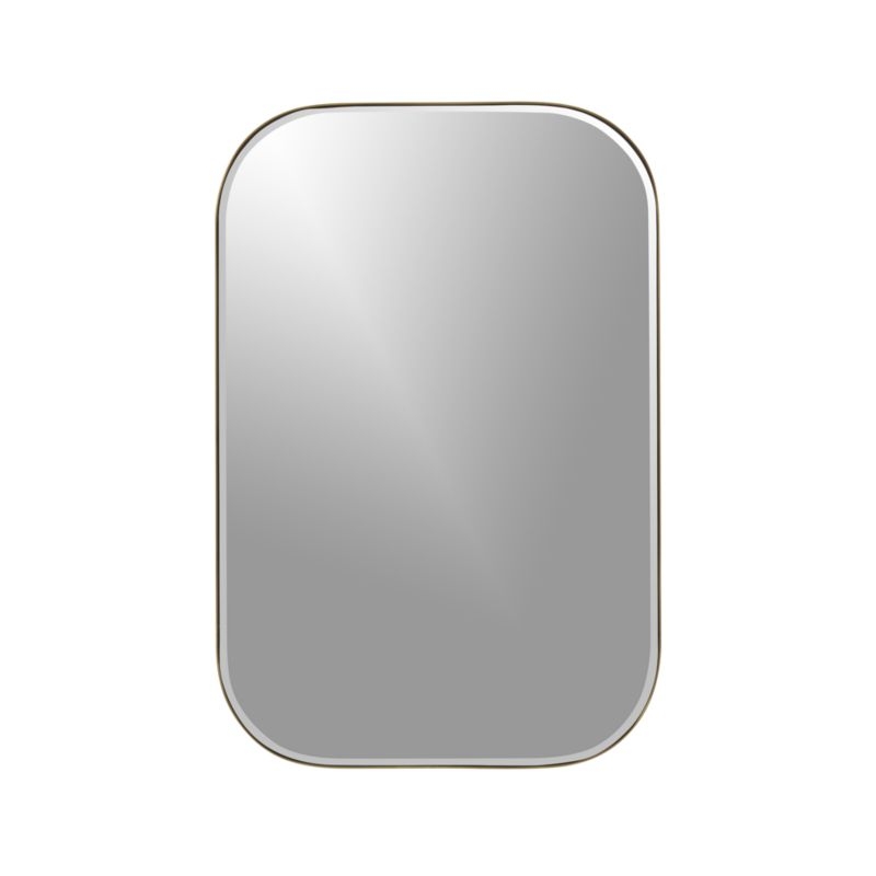 Edge Brass Rounded Rectangle Mirror - Image 4