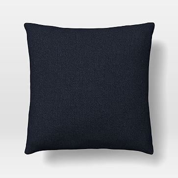 Pillow Cover, 20"x20" Square Pillow, Twill, Black Indigo - Image 0