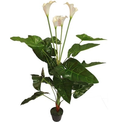 Artificial Calla Lily Floor Plant in Pot - Image 0