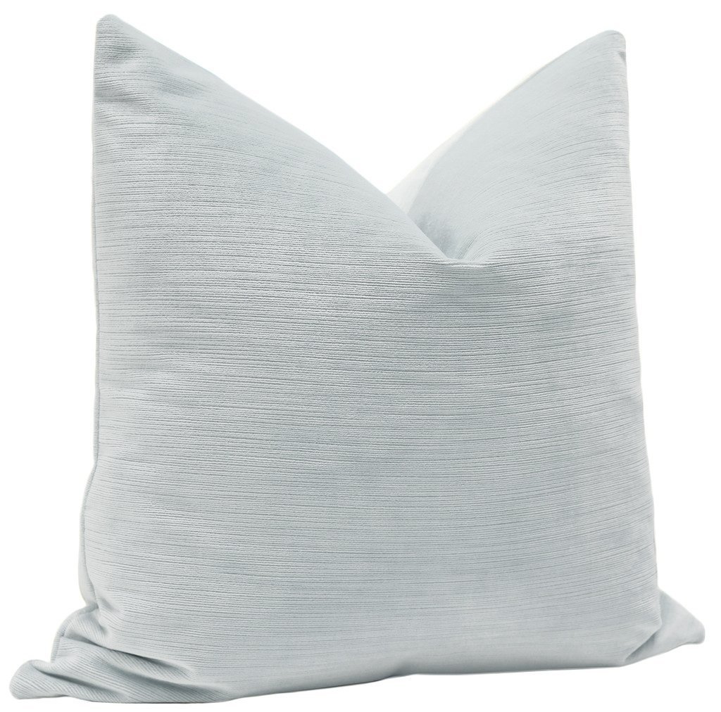 Strie Velvet Throw Pillow Cover, Mist, 18" x 18" - Image 2