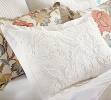 Candlewick Chenille Quilted Sham, Euro - Image 3