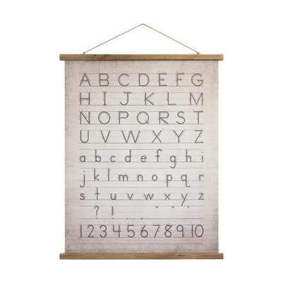 Holler Alphabet and Numbers Wood Scroll Banner - Image 0