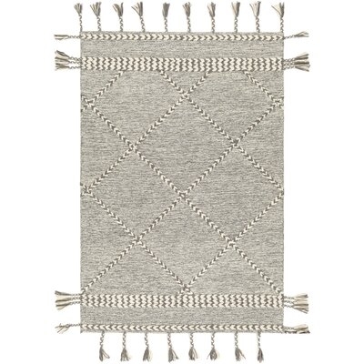 Hillyer Tassels Hand-Tufted Wool Gray/Cream Area Rug - Image 0