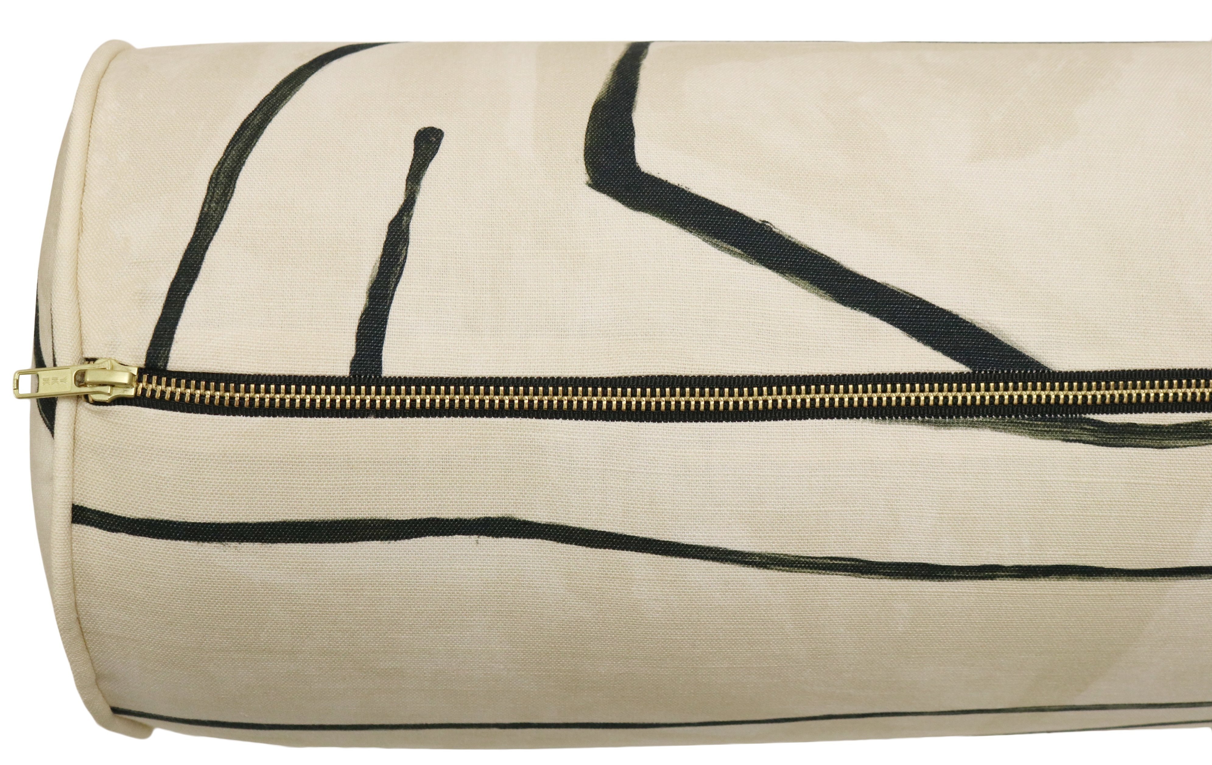 THE BOLSTER :: GRAFFITO // LINEN + ONYX | KELLY WEARSTLER - Sample 4" X 4" - Image 3