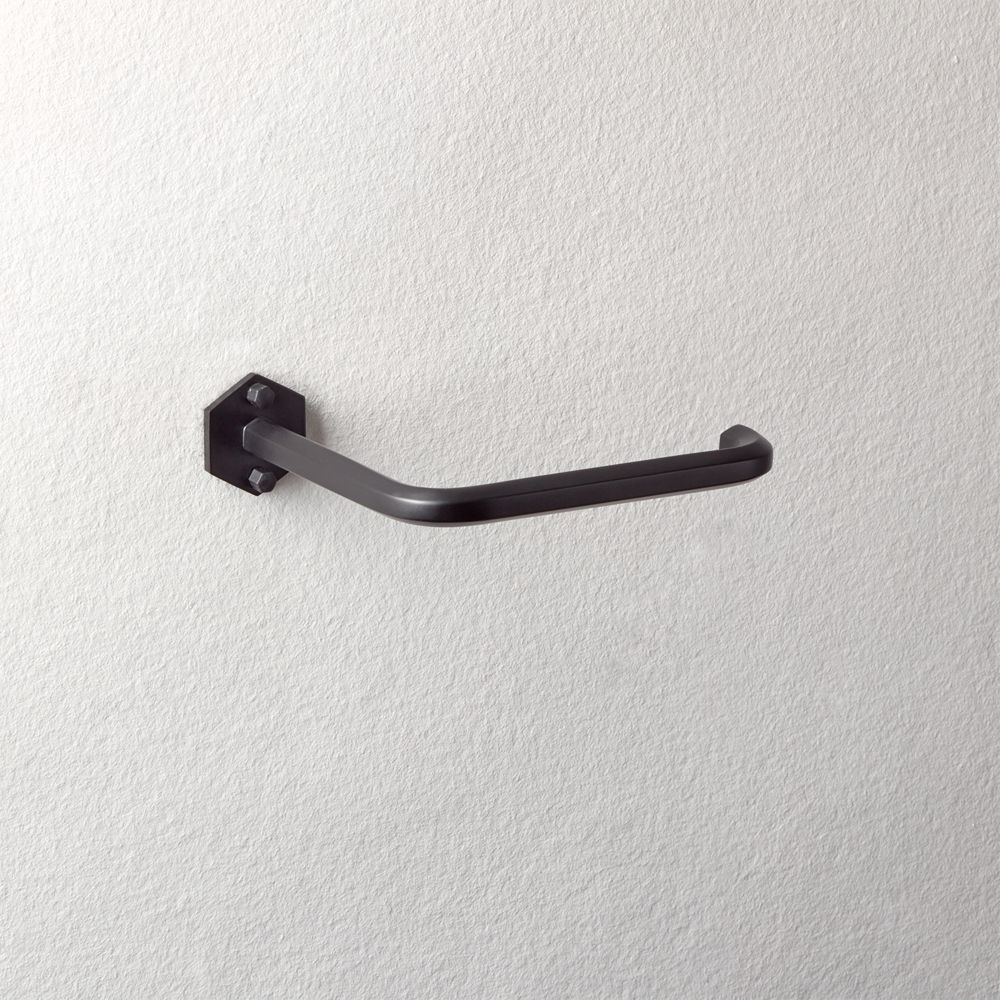 Hex Matte Black Wall Mounted Toilet Paper Holder - Image 0
