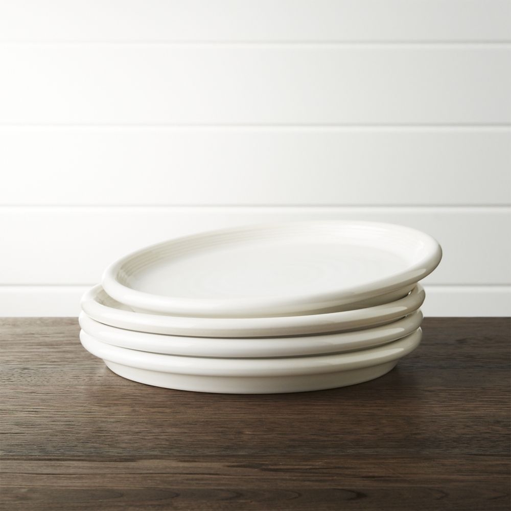 Farmhouse White Salad Plates, Set of 4 - Image 0