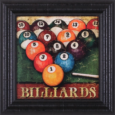 Billiards by Mollie B. Framed Painting Print - Image 0