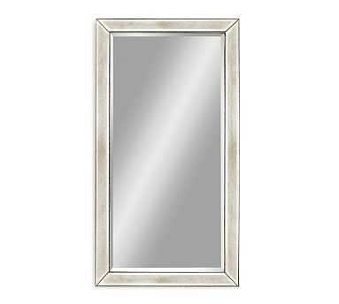 Beveled Glass Beaded Mirror, 79 x 43" - Image 0