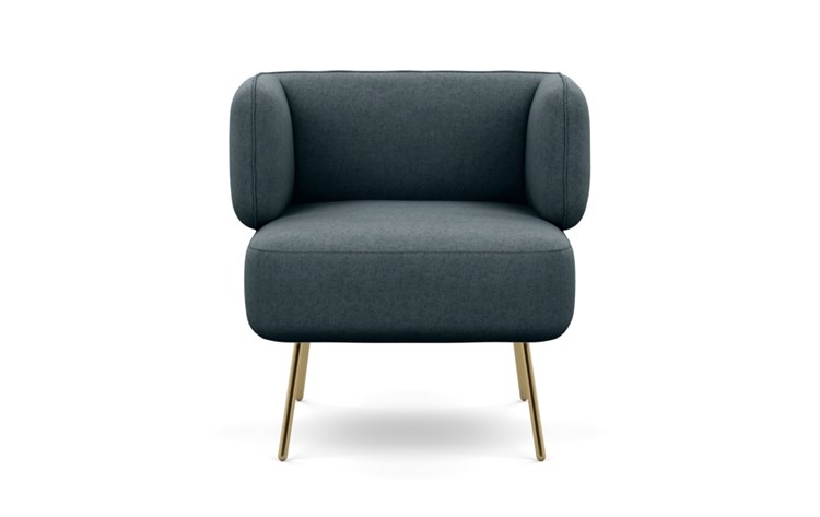 Parker Chairs with Slipper Chairs with Union Fabric and Matte Brass legs - Image 0