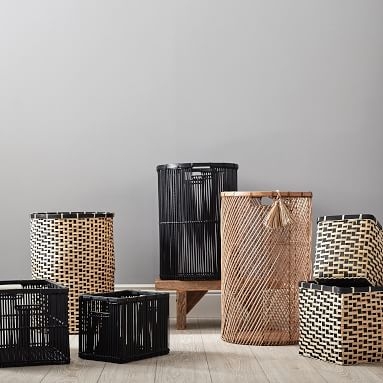 Diagonal Weave Baskets, Set of 2 - Image 1