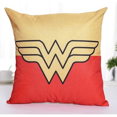 SuperHeroes Wonder Woman Cotton Throw Pillow - Image 0