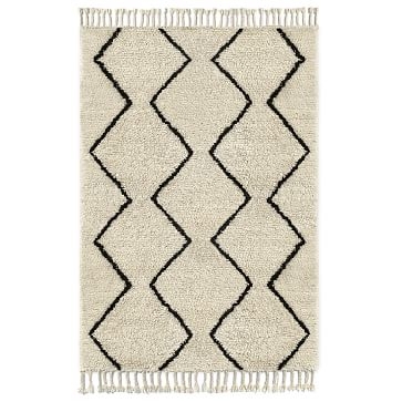 Souk Wool Rug, 5'x8', Ivory - Image 0