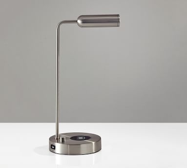 Gustave PB Charge LED Task Lamp, Brushed Steel - Image 2