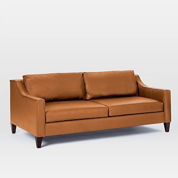 Paidge Grand Sofa, Leather, Saddle, Poly, Taper Chocolate - Image 3