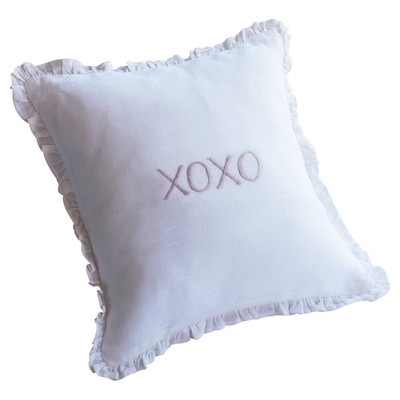 XOXO Toss Linen Throw Pillow - Image 0