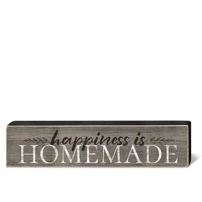 Gracie Oaks Rustic Wisdom Wood Blocks - Happiness is Homemade - Image 0