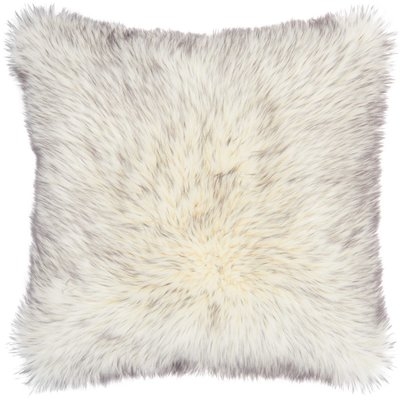 Dodge Faux Fur Solid Throw Pillow - Image 0