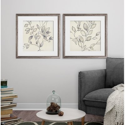 'Whispering Leaves' 2 Piece Picture Frame Painting Set - Image 0
