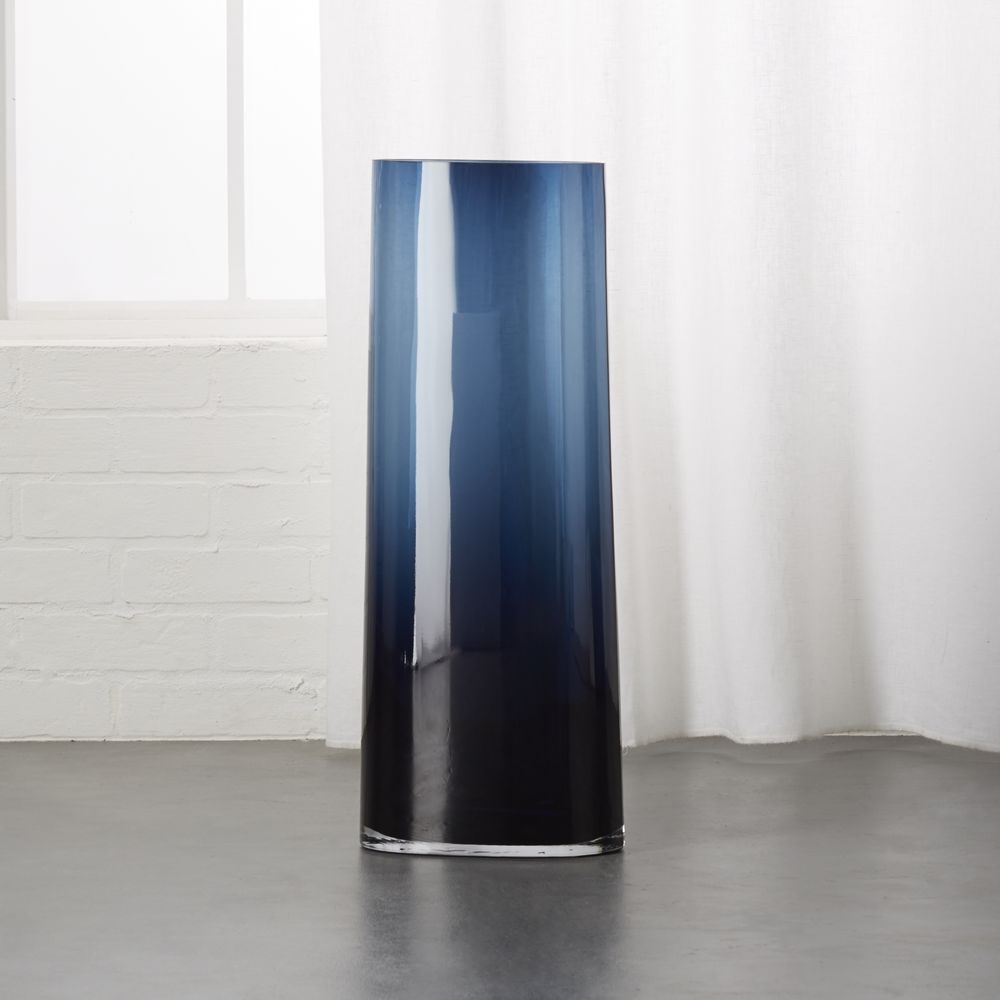 Ionia Tall Blue Glass Vase - Image 0