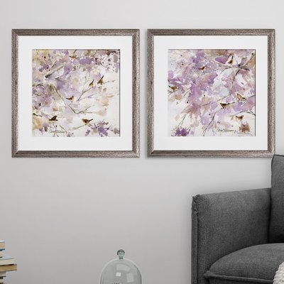 'Lavender Spring' 2 Piece Framed Print Set - Image 0