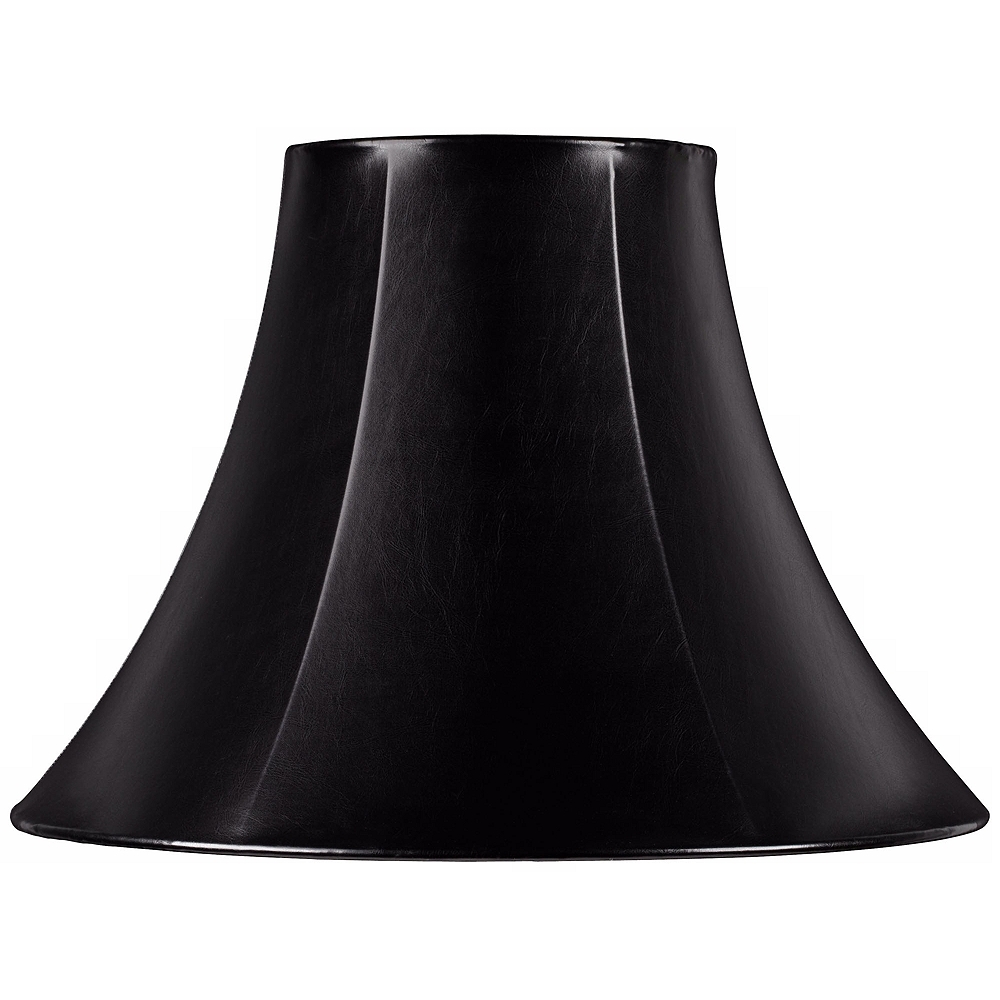 Springcrest Ginna Black Faux Leatherette Bell Shade 7x16x12 (Spider) - Image 0