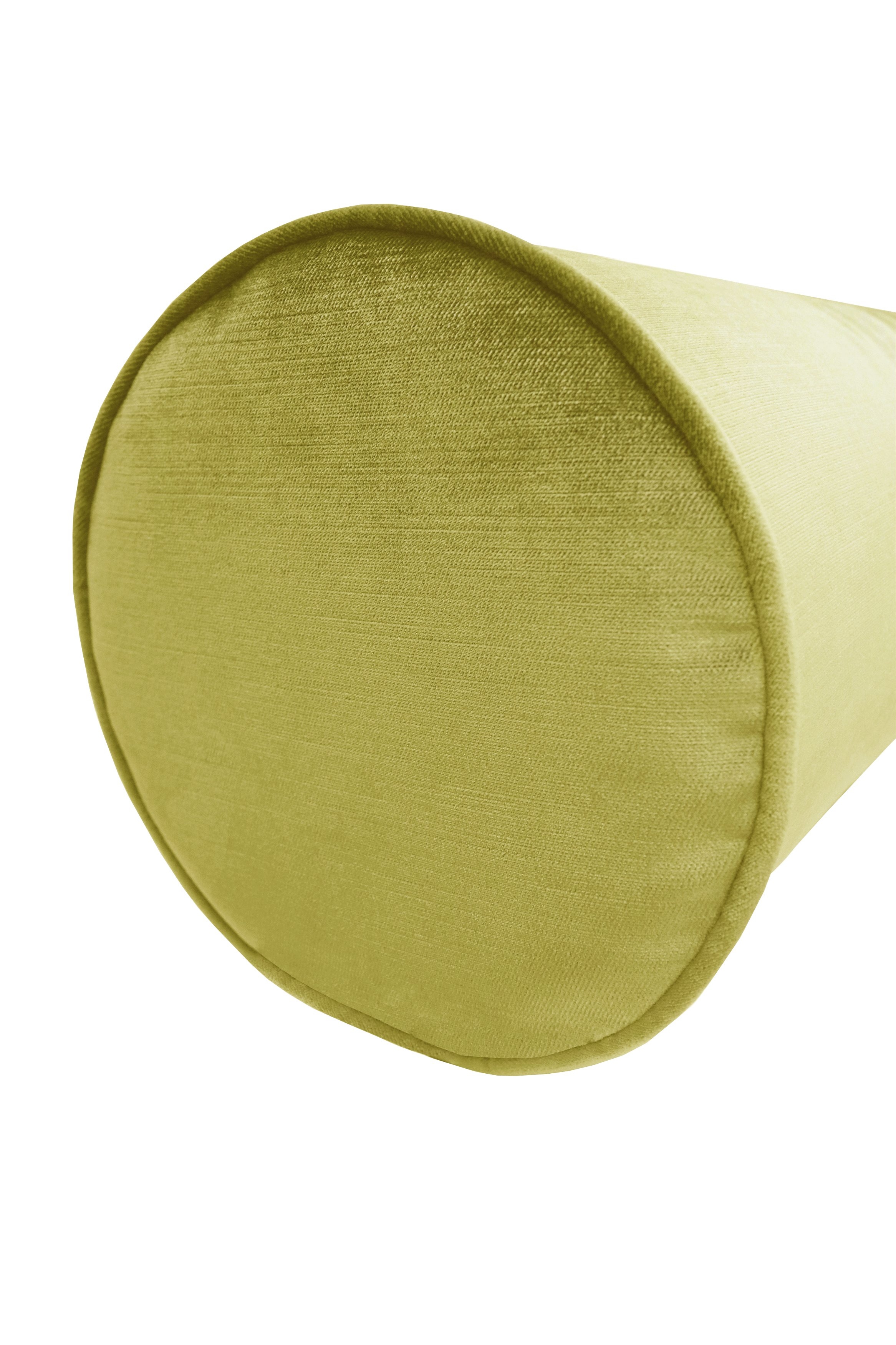 THE BOLSTER :: FAUX SILK VELVET // CHARTREUSE - TWIN // 9" X 24" - Image 2