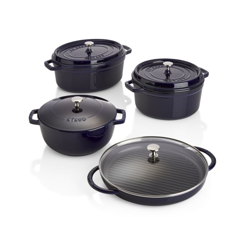 Staub 5.5-Qt Round Dark Blue Cocotte - Image 2