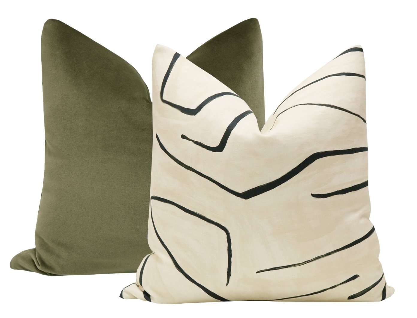 Graffito Pillow Cover, Linen & Onyx, 20" x 20" - Image 5