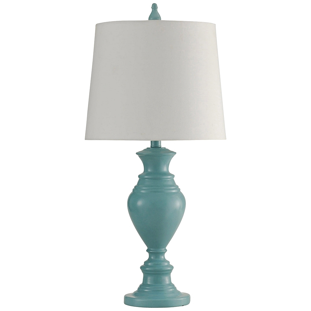 Vega Blue Table Lamp with Hardback Shade - Style # 36H19 - Image 0