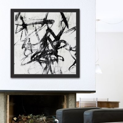 'Monotype Scribble I' Framed Painting Print - Image 0