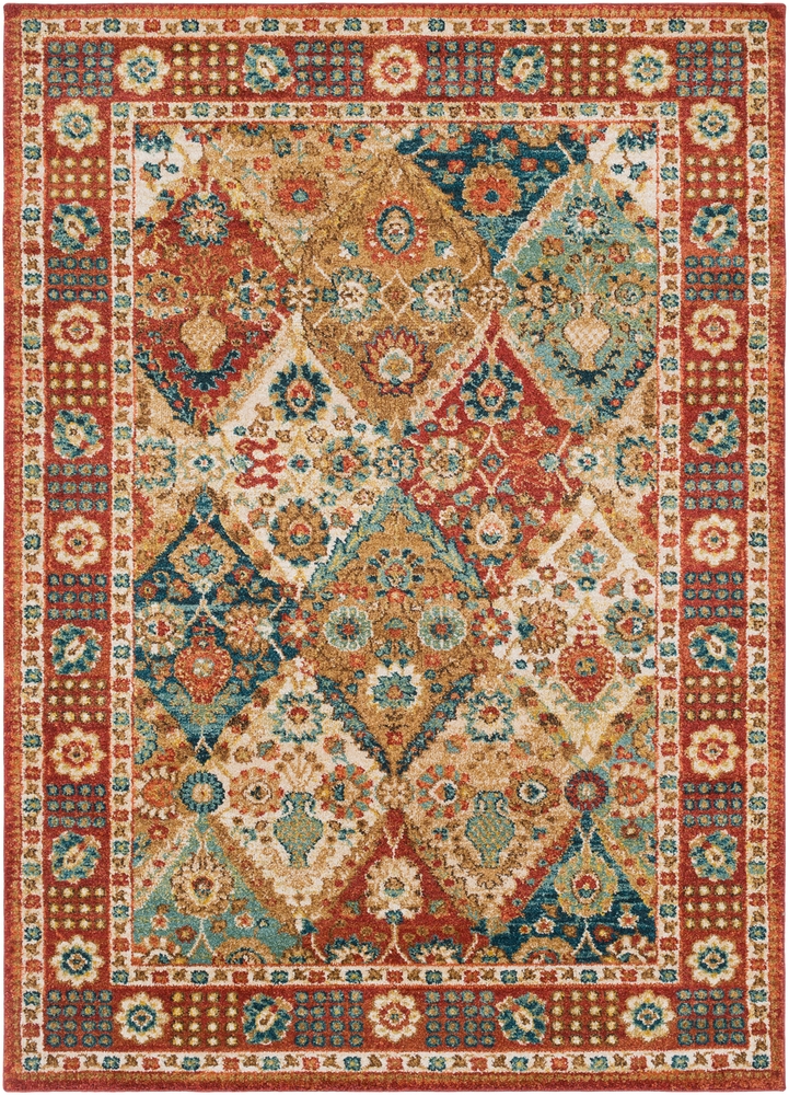 Masala Market Red Indoor 2' x 2'11" Machine Woven Rug - Image 0