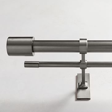 Oversized Adjustable Metal Double Rod, 108"-144", Gunmetal - Image 0