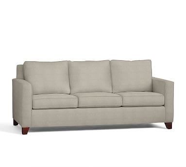 Cameron Square Arm Upholstered Sofa 86" 3-Seater, Polyester Wrapped Cushions, Performance Heathered Tweed Pebble - Image 2