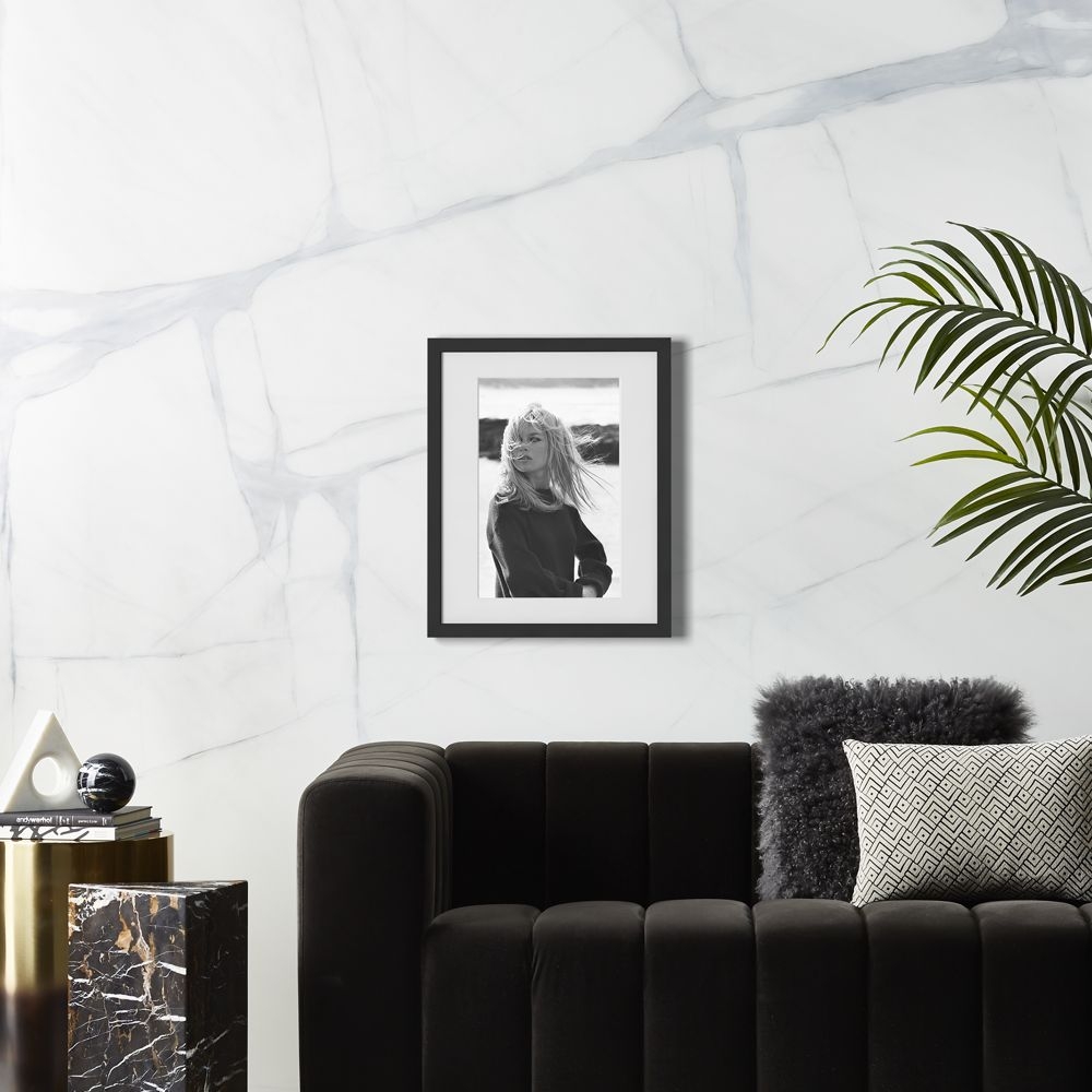 Bardot Poses with Black Frame 17.5"x21.5" - Image 0