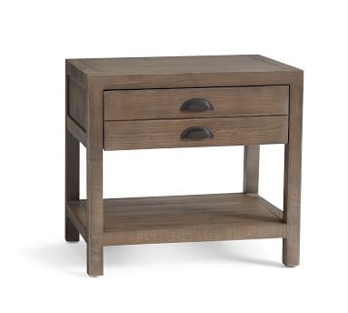 Architects Reclaimed Wood End Table, Astorian Gray - Image 1