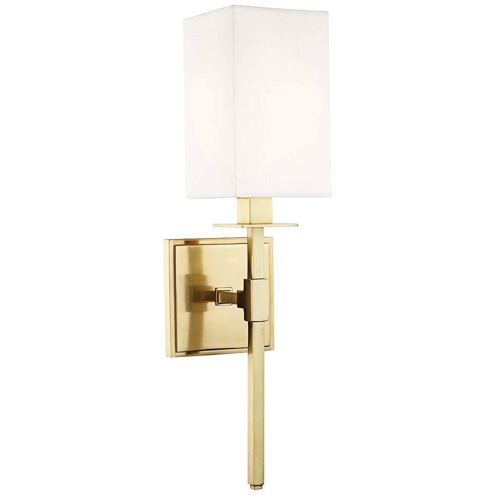 Hudson Valley Taunton 17" High Aged Brass Wall Sconce - Style # 58Y30 - Image 0