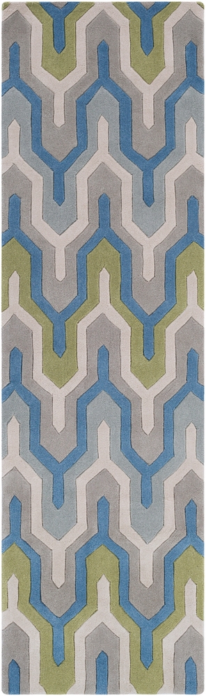 Cosmopolitan Gray Indoor 2'6" x 8' Handmade Rug - Image 1