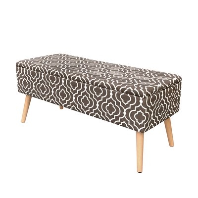 Valdivia Mid Century Upholstered Storage Bench - Image 0