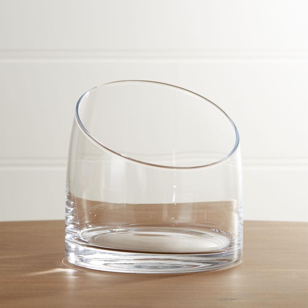 Slant Glass Vase 6.25" - Image 0